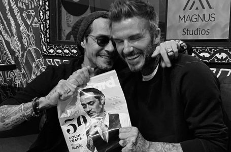 David Beckham celebra los 30 años de carrera de Marc Anthony